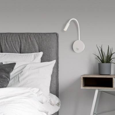 Будкрам купить Настенный светильник Lyon 16/3699 Textured White, LED 1x3W 3000K 315lm, With switch, Adjustable Настенный светильник Lyon 16/3699 Textured White, LED 1x3W 3000K 315lm, With switch, Adjustable 3