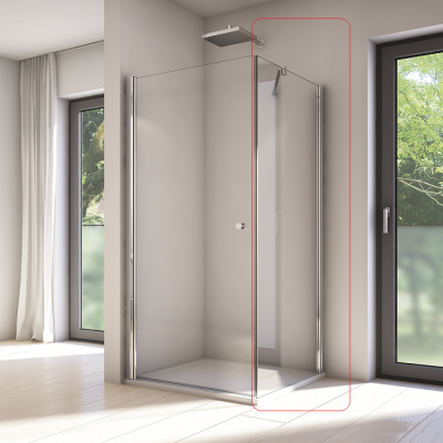 Будкрам купити Annea бічна стінка, хром/прозоре скло