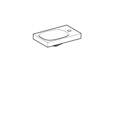 Будкрам купити Acanto раковина 40 см, отвір праворуч, без перелива, білий Acanto раковина 40 см, отвір праворуч, без перелива, білий 2