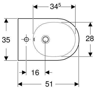 Будкрам купить Acanto Биде подвесное, с переливом, скрытые крепления, белое Acanto Биде подвесное, с переливом, скрытые крепления, белое 4
