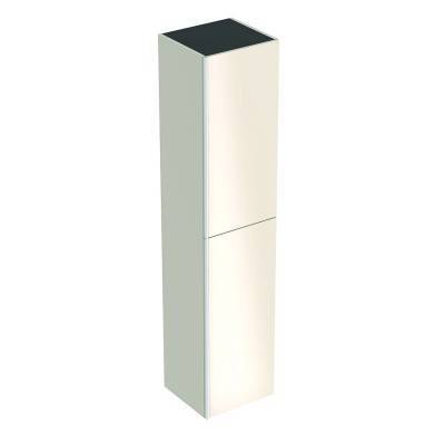 Будкрам купить Acanto высокий шкаф с двумя дверцами: корпус: лакированный матовый / песочно-серый, фасад: песочно-серое стекло