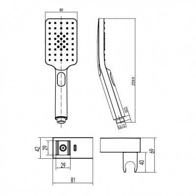 Будкрам купить UP Лейка с держателем, черный матовый UP Лейка с держателем, черный матовый 2