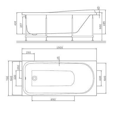 Будкрам купити JOY Каркас для ванни  150 см JOY Каркас для ванни  150 см 3