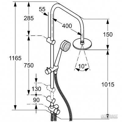 Будкрам купить Zenta Dual 200 Душевая система Zenta Dual 200 Душевая система 3