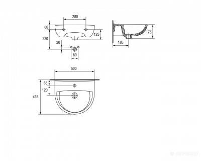 Будкрам купить PRESIDENT Раковина-50 отв.центр. PRESIDENT Раковина-50 отв.центр. 4