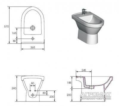 Будкрам купить OLIMPIA Биде напольное OLIMPIA Биде напольное 2