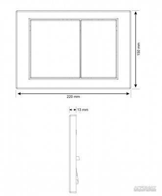 Будкрам купить LINK кнопка слива 3/6л мат.хром LINK кнопка слива 3/6л мат.хром 2