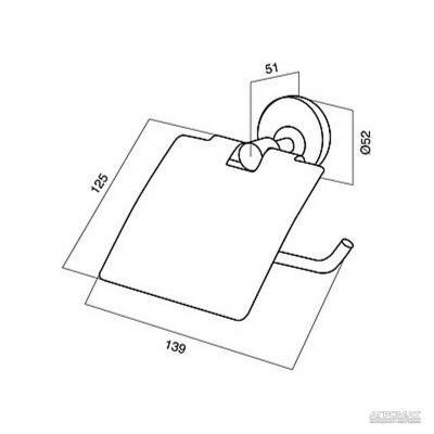 Будкрам купить A55341400/Bliss A55341464 держатель для туалетной бумаги с крышкой A55341400/Bliss A55341464 держатель для туалетной бумаги с крышкой 2