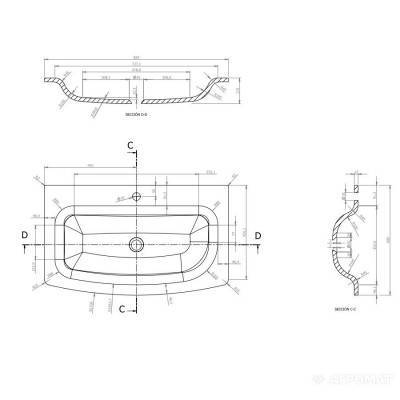 Будкрам купити (19174) VITREO Раковина-82 чорна (Soul) (19174) VITREO Раковина-82 чорна (Soul) 2