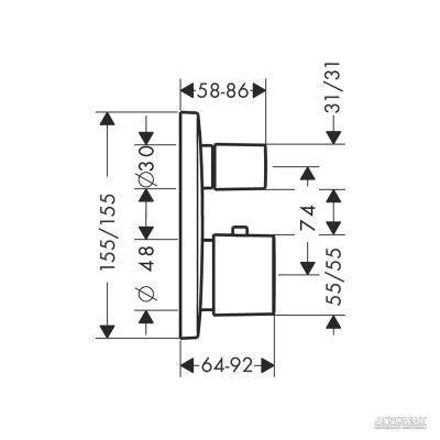 Будкрам купити PuraVida Зовнішня частина термостата PuraVida Зовнішня частина термостата 2