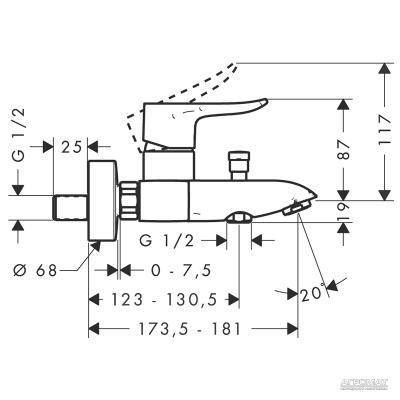 Будкрам купить Metris Смеситель для ванны Metris Смеситель для ванны 2