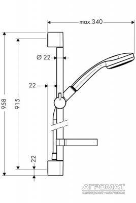 Будкрам купити Croma 100 1jet/Unica'C Душовий набір Croma 100 1jet/Unica'C Душовий набір 2