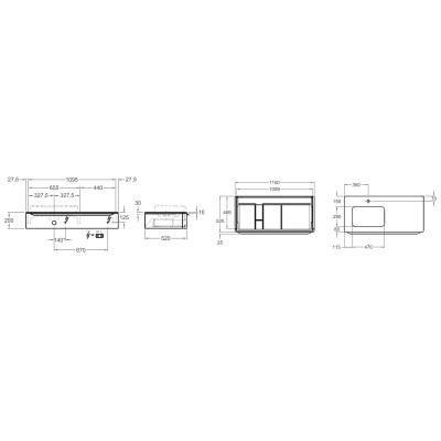 Будкрам купить myDay Шкафчик под умывальник 1150х200х520мм с отверстием слева, 1 ящик с подсветкой, белый глянец myDay Шкафчик под умывальник 1150х200х520мм с отверстием слева, 1 ящик с подсветкой, белый глянец 2
