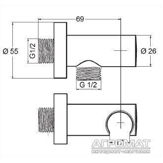 Будкрам купити Kludi Шлангове підключення з тримачем Kludi Шлангове підключення з тримачем 2