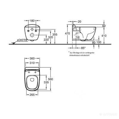 Будкрам купить Citterio Унитаз подвесной, 4,5/6 л, 560мм Citterio Унитаз подвесной, 4,5/6 л, 560мм 2