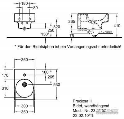 Будкрам купить Preciosa II Биде подвесное Preciosa II Биде подвесное 2