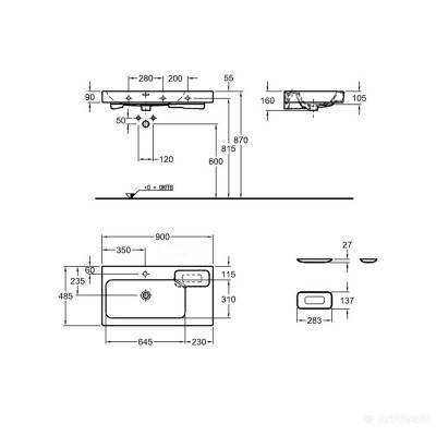 Будкрам купить iCon Умывальник 900x485 мм, декоративный элемент справа, белый iCon Умывальник 900x485 мм, декоративный элемент справа, белый 2