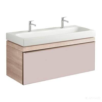 Будкрам купить Citterio Шкафчик под умывальник 1184х554х504 мм, корпус: светлый дуб; фасад: стеклянная панель бежевого цвета