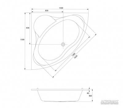 Будкрам купити VENUS Ванна 150x150 + PW06  S906-006 VENUS Ванна 150x150 + PW06  S906-006 2