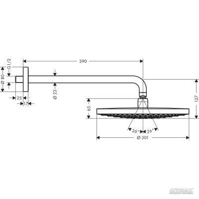 Будкрам купити Raindance Select S 300 2jet Верхній душ Raindance Select S 300 2jet Верхній душ 3