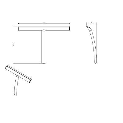 Будкрам купити Склоочисник для душових кабін, без тримача, хром Склоочисник для душових кабін, без тримача, хром 2