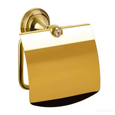 Будкрам купить CLASSIC GOLD Держатель туалетной бумаги с крышкой, золото, Swarovski