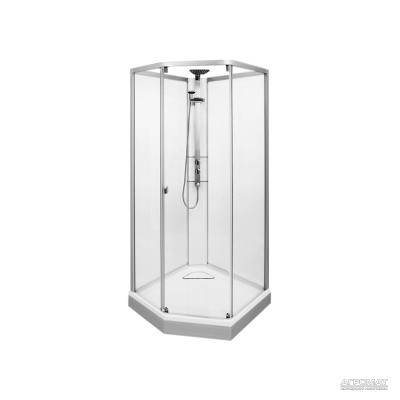 Будкрам купить IDO Showerama 8-5 Душевая панель белая с серебристой стойкой под душ