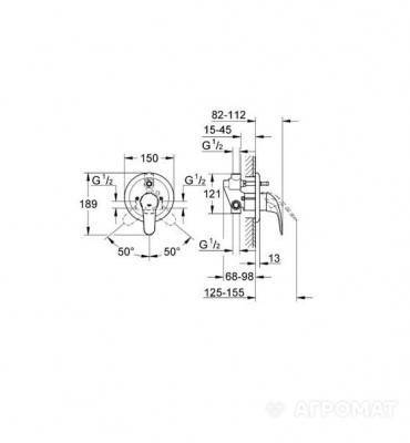 Будкрам купити EUROECO Змішувач д/ванни B/М з внутрішньою частиною EUROECO Змішувач д/ванни B/М з внутрішньою частиною 2