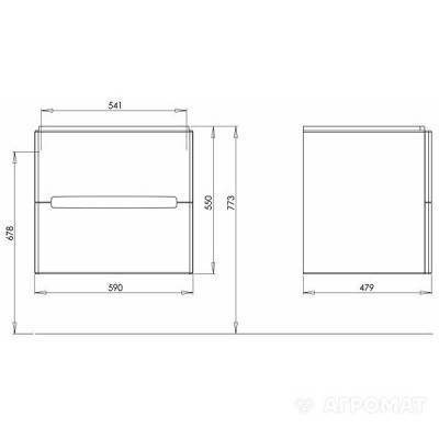 Будкрам купити MODO шафка під умивальник 60см білий глянець MODO шафка під умивальник 60см білий глянець 3