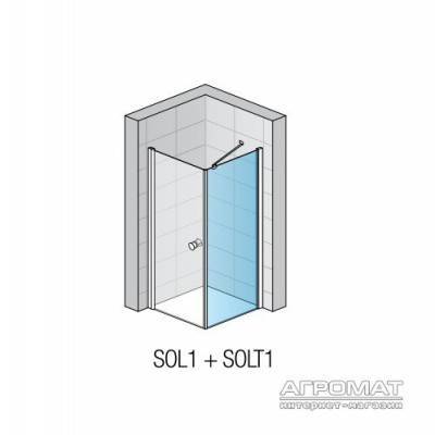 Будкрам купити Solino бічна стінка, хром/прозоре скло Solino бічна стінка, хром/прозоре скло 2