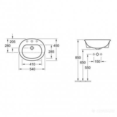 Будкрам купити O.Novo Раковина 54 1 отв. O.Novo Раковина 54 1 отв. 2