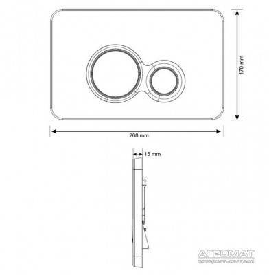 Будкрам купити SLIM SILENT OTTO кнопка злива 3/6л хром SLIM SILENT OTTO кнопка злива 3/6л хром 3