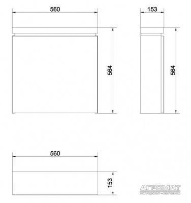 Будкрам купити OLIVIA Шафка-дзеркальна горіх OLIVIA Шафка-дзеркальна горіх 2