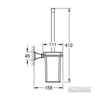 Будкрам купить GRANDERA Щетка для унитаза, хром GRANDERA Щетка для унитаза, хром 2