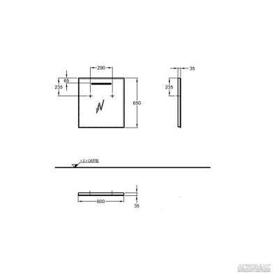Будкрам купить Comprimo Зеркало с подсветкой 600х650мм Comprimo Зеркало с подсветкой 600х650мм 2