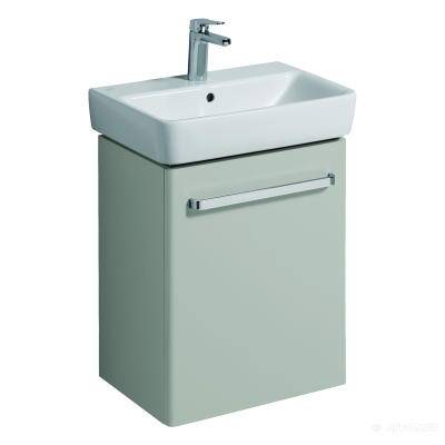 Будкрам купити Renova №1 Comprimo Шафка під умивальник, 500х604х337 мм, кріплення дверей справа/зліва, корпус св.-сірий мат/фасад св.-сірий глянець