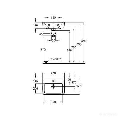 Будкрам купить Renova Comprimo Умывальник 45х34см Renova Comprimo Умывальник 45х34см 2