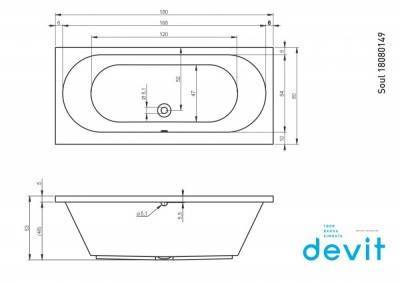 Будкрам купити SOUL Ванна 180х80 + ніжки set01u SOUL Ванна 180х80 + ніжки set01u 2
