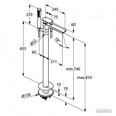 Будкрам купити E2 Змішувач д/ванни, з підлоги E2 Змішувач д/ванни, з підлоги 3