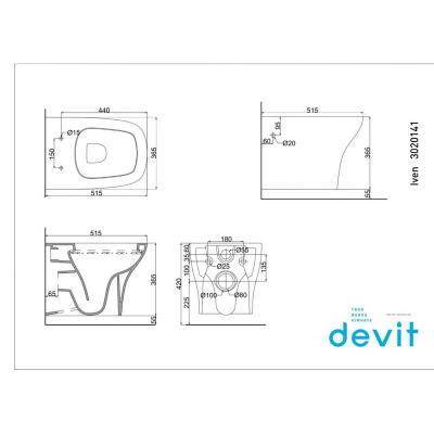 Будкрам купить IVEN Унитаз подв., крышка soft-close(2уп) IVEN Унитаз подв., крышка soft-close(2уп) 2