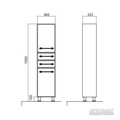 Будкрам купити 12403 ІМПЕРІАЛ Пенал 40см R з кошиком д/білизни, венге 12403 ІМПЕРІАЛ Пенал 40см R з кошиком д/білизни, венге 2