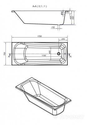 Будкрам купить NAO Ванна 160x70 ножки NAO Ванна 160x70 ножки 2