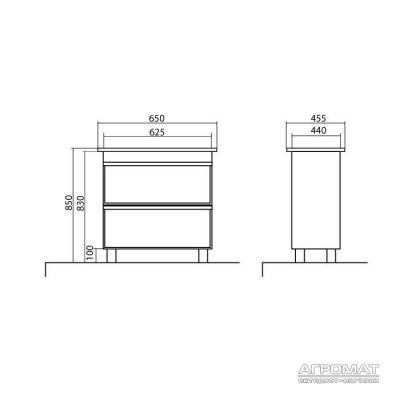 Будкрам купити 04842 ПАРИЖ Тумба з раковиною-65 "Арте", чорна 04842 ПАРИЖ Тумба з раковиною-65 "Арте", чорна 3