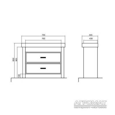 Будкрам купити 14537 ЛОТОС Тумба з раковиною-70 "Frame" біла 14537 ЛОТОС Тумба з раковиною-70 "Frame" біла 2