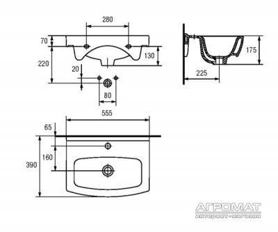 Будкрам купить СЕТ 505 MELAR CERSANIA 55 тумба раковина 55  СЕТ 505 MELAR CERSANIA 55 тумба раковина 55  3