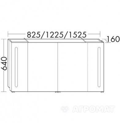 Будкрам купить Lavo Зеркальный шкафчик с подсветкой 120 см, Schwarz Matt Lavo Зеркальный шкафчик с подсветкой 120 см, Schwarz Matt 2