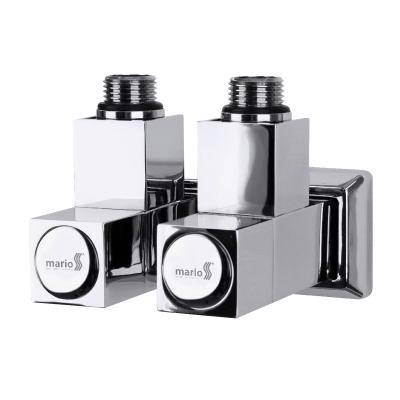 Будкрам купити Комплект кутових кранів, квадратний корпус, колір хром