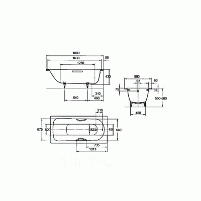 Будкрам купити Mod.375-1 Saniform Plus Ванна 180х80 Mod.375-1 Saniform Plus Ванна 180х80 2