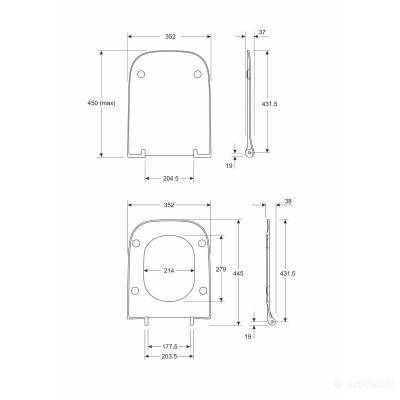 Будкрам купити MODO сидіння для унітазу Slim, дюропластове, антибактеріальне покриття, з мікроліфтом MODO сидіння для унітазу Slim, дюропластове, антибактеріальне покриття, з мікроліфтом 2
