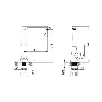 Будкрам купити IVEN Змішувач д/кухні, хром-білий IVEN Змішувач д/кухні, хром-білий 3